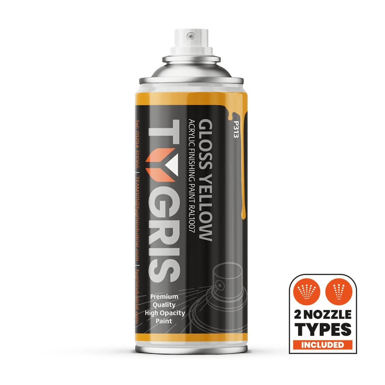 P313 Gloss Yellow (RAL 1007) Paint 400ml