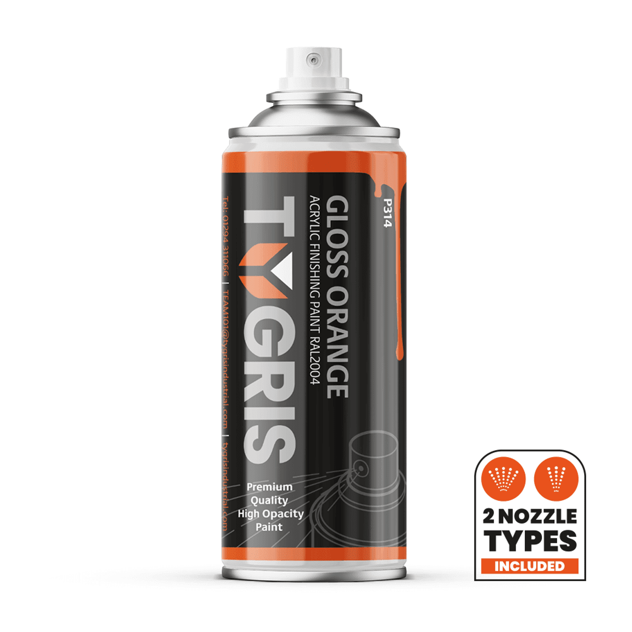 P314 Gloss Orange (RAL 2004) Paint 400ml