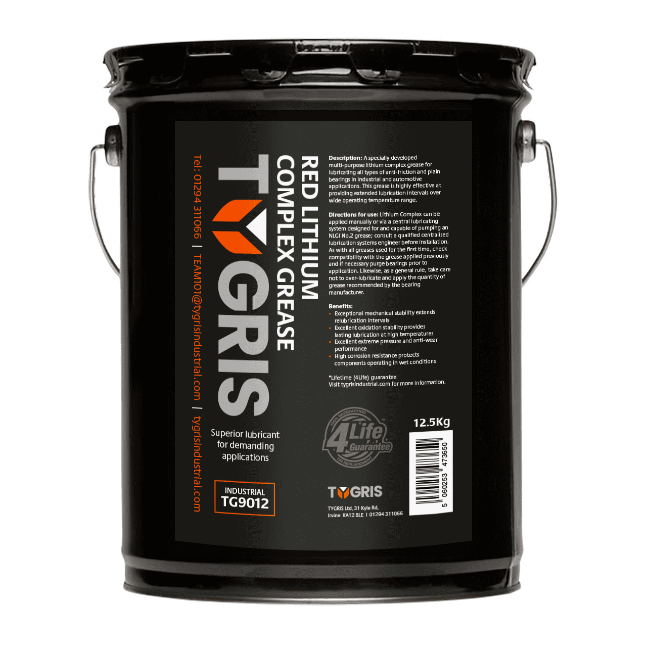 TG9012 Red Lithium Complex Grease - Size 12.5 Kg / Sold Individually
